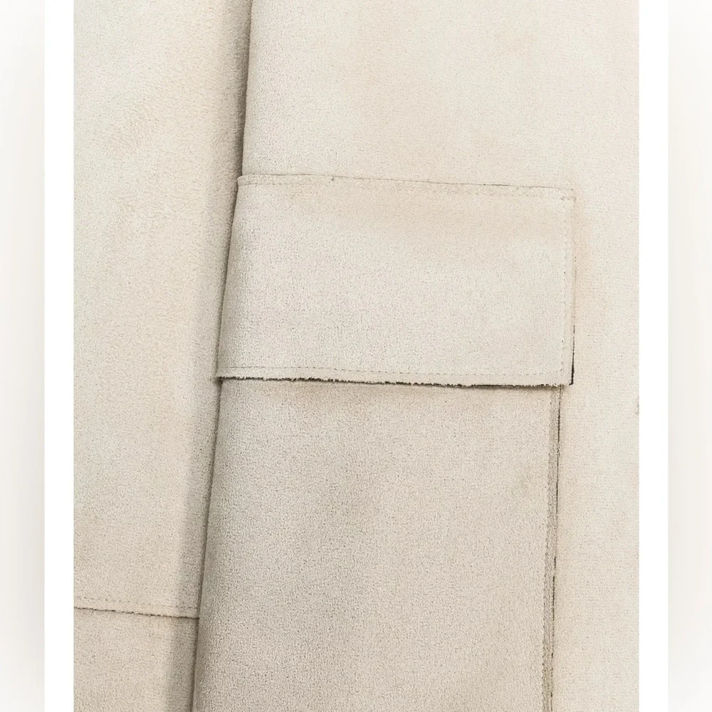 NWOT ZARA Faux Suede Cropped Jacket - Picture 7 of 13